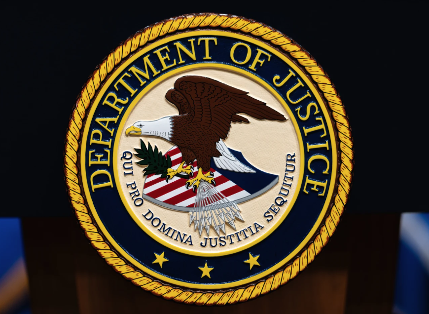 Department of Justice sign, logo